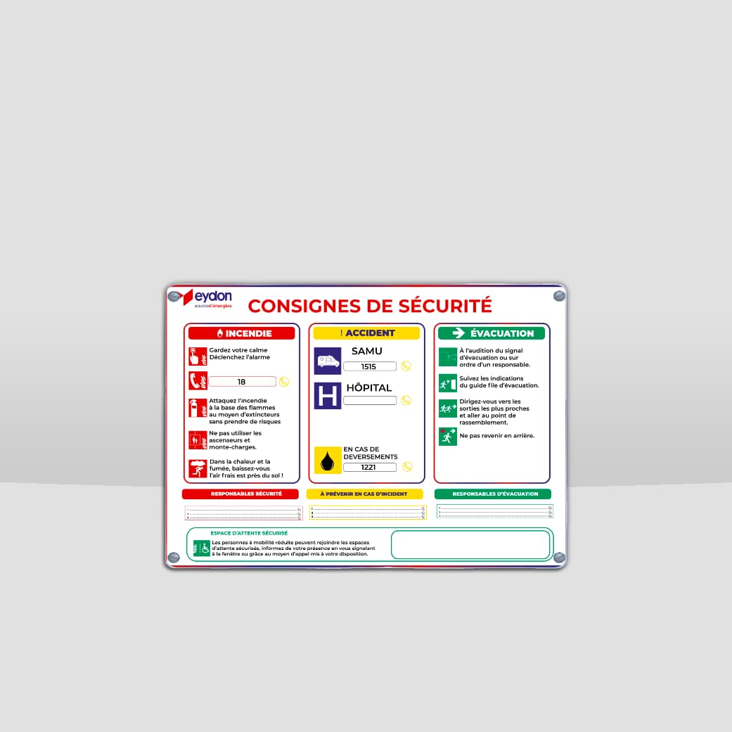 Signalétique routiere Plaque consigne de sécurité – Image 1