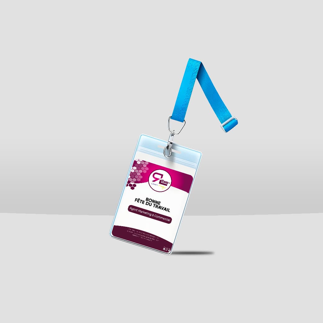 Impression offset Badge avec étui - insertion papier – Image 1